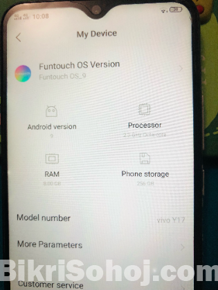 Vivo Y17 8GB Ram 256GB Rom